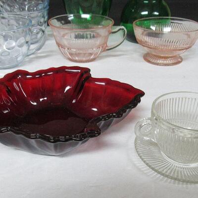 Lot of Depression Glass Items
