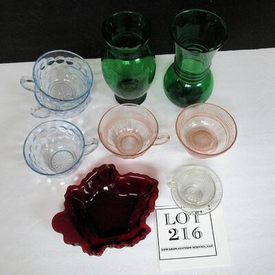 Lot of Depression Glass Items