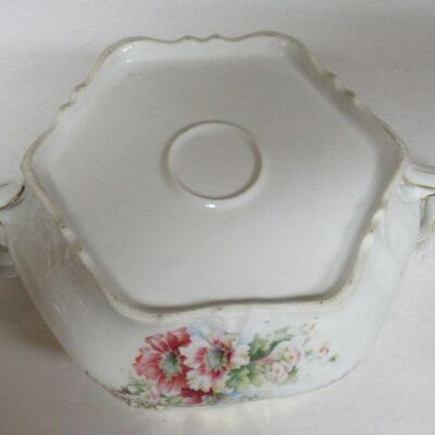 Vintage Dish Lot, Nice Covered Serving Dish, Handled Nappy, Nice Plate