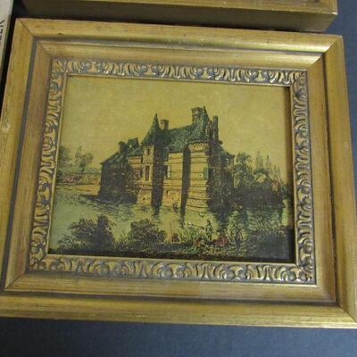 2 Pictures On Cardboard, Frames Good