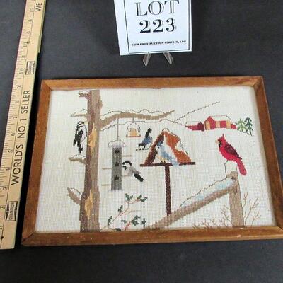 Cross Stitch Birds Hanging