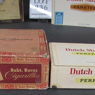 Lot of Old Cigar Boxes and Tins