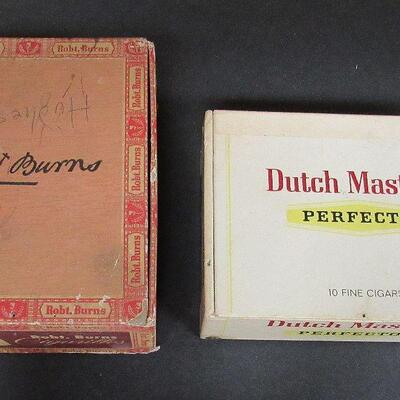 Lot of Old Cigar Boxes and Tins