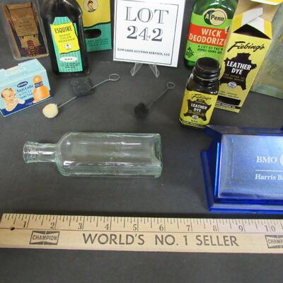 Vintage Advertising Lot, Nice Boxes and Bottles and New BMO Plastic Bank