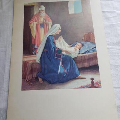 Litho on posterboard Bible large