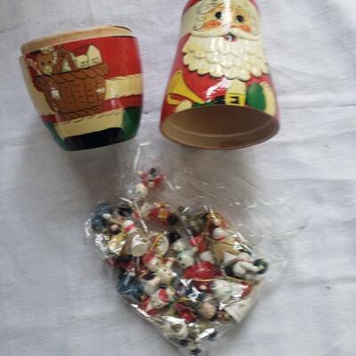 Santa Claus hollow with ornaments