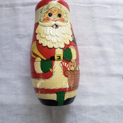 Santa Claus hollow with ornaments