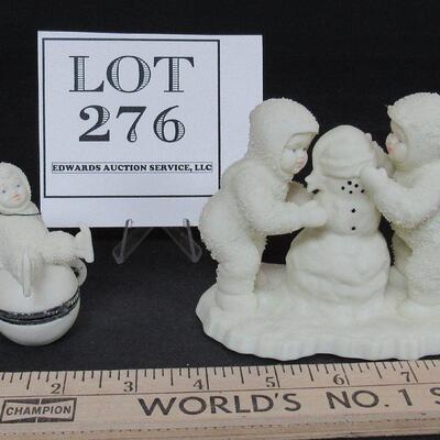 2 Older Dept 56 Snowbabies, Figure and Trinket Box