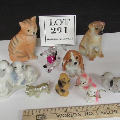 Lot of Dog and Cat Figurines