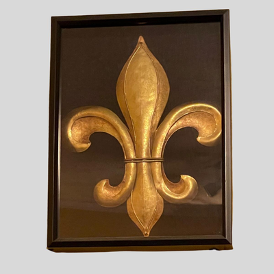 Two Copper Framed Fleur de Lis