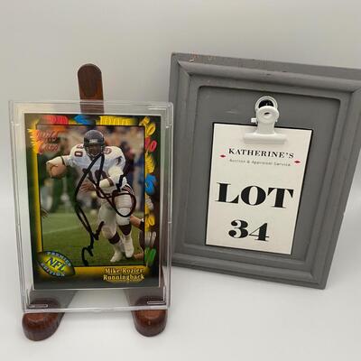 -34- Mike Rozier | Atlanta Falcons Signed Card