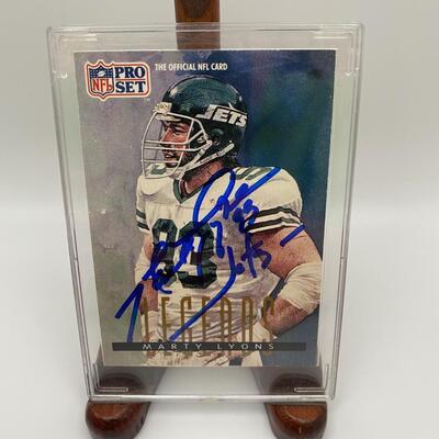 -37- Marty Lyons | New York Jets Signed Card