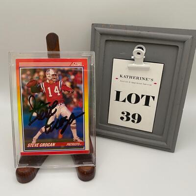 -39- Steve Grogan | Patriots Signed Card
