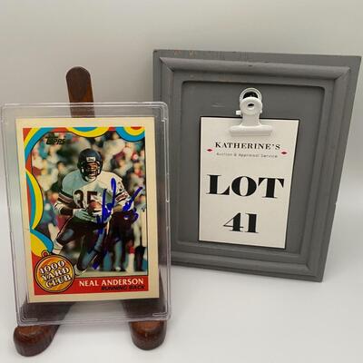 -41- Neal Anderson | Chicago Bears Signed Card