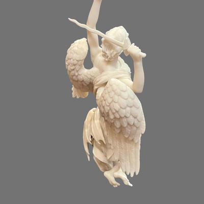 L'Archange Saint Michel Alabaster Statue