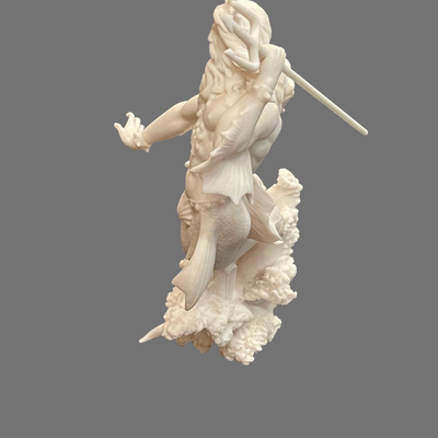Triton, God of the Sea, Alabaster Sculpture