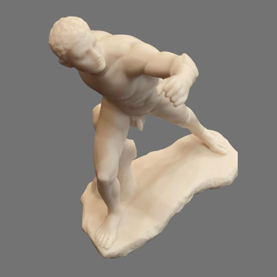 Le Gladiator Borghese Alabaster Sculpture