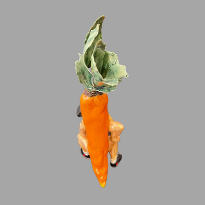 Susan Bergman Carrot Top Sculpture - 11"