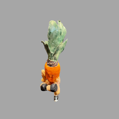 Susan Bergman Carrot Top Sculpture - 11"