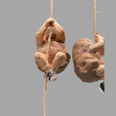 Susan Bergman Spud Rappel Sculpture - 6"