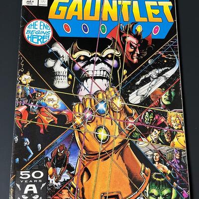 LOT 1: Marvel's Infinity Gauntlet Comic Books Volume 1 Numbers 1 & 2
