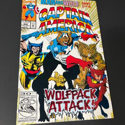 LOT 4: Captain America "Man And Wolf" Complete 6-Part Series July-Sept. 1992