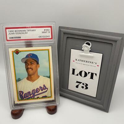 -73- Juan Gonzales | 1990 Bowman Tiffany Card