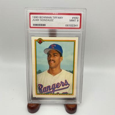 -73- Juan Gonzales | 1990 Bowman Tiffany Card