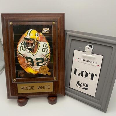 -82- Reggie White | Card And Wood Plaque