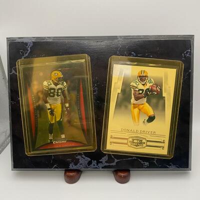 -86- Donald Driver | Card And Wood Plaque