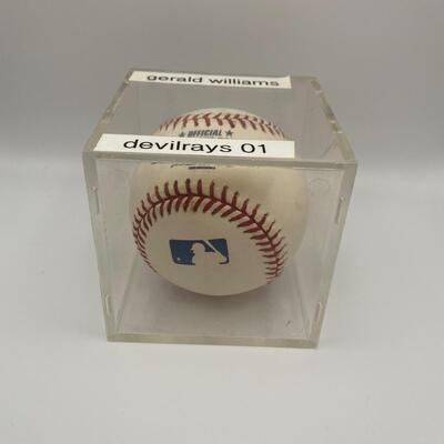 -90- Signed Baseball | Gerald Williams | DevilRays