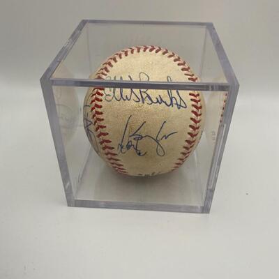 -91- Signed Baseball | Ellis Bunkes, Vinny Castino, And Others