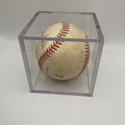 -91- Signed Baseball | Ellis Bunkes, Vinny Castino, And Others