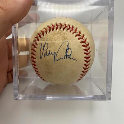-91- Signed Baseball | Ellis Bunkes, Vinny Castino, And Others