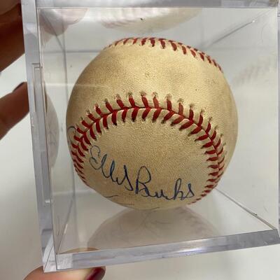 -91- Signed Baseball | Ellis Bunkes, Vinny Castino, And Others