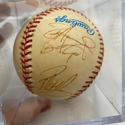 -96- Signed Baseball | Mark Newsield And Kip Wells