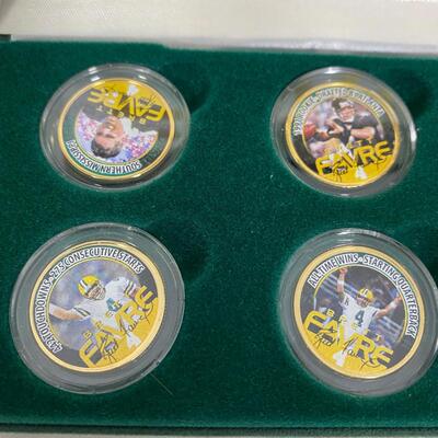 -138- Brett Favre | 24kt Gold Plated US Statehood Quarters