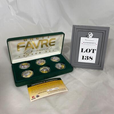 -138- Brett Favre | 24kt Gold Plated US Statehood Quarters