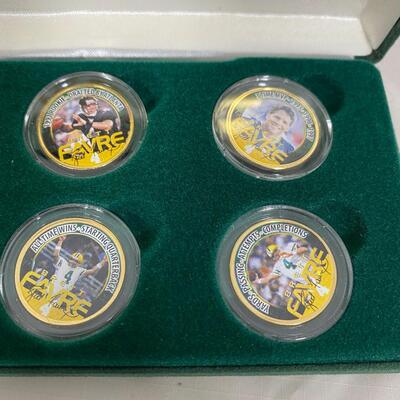 -138- Brett Favre | 24kt Gold Plated US Statehood Quarters