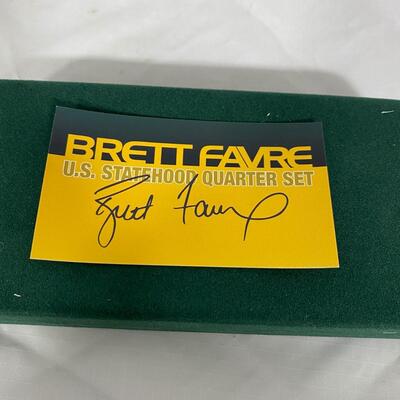 -138- Brett Favre | 24kt Gold Plated US Statehood Quarters