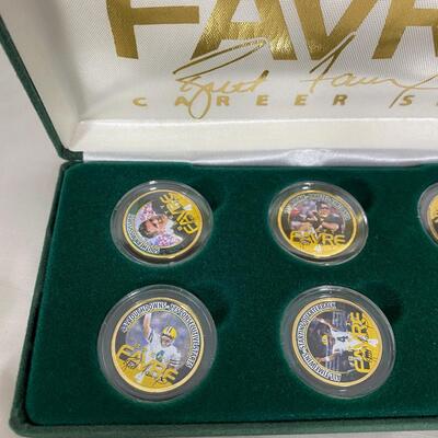-139- Brett Favre | 24it Gold Plated US Statehood Quarters