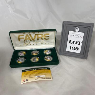 -139- Brett Favre | 24it Gold Plated US Statehood Quarters