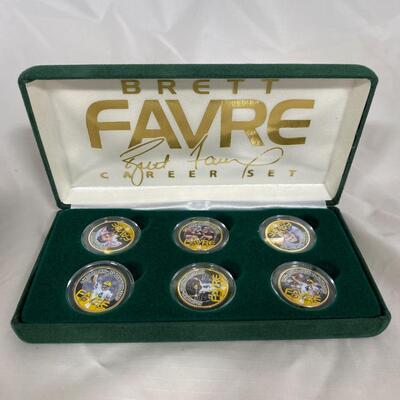 -139- Brett Favre | 24it Gold Plated US Statehood Quarters