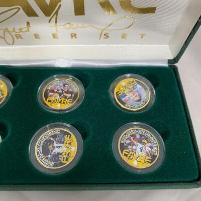 -139- Brett Favre | 24it Gold Plated US Statehood Quarters