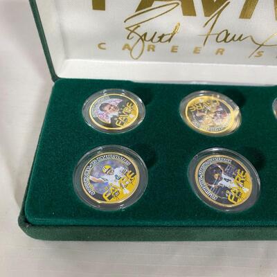 -140- Brett Favre | 24kt Gold Plated US Statehood Quarters