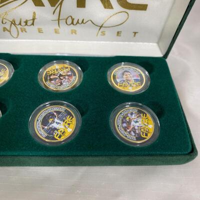 -140- Brett Favre | 24kt Gold Plated US Statehood Quarters
