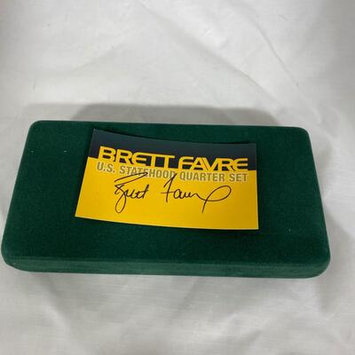 -140- Brett Favre | 24kt Gold Plated US Statehood Quarters