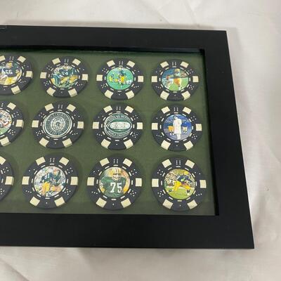 -141- Packers | Framed Poker Chips Set