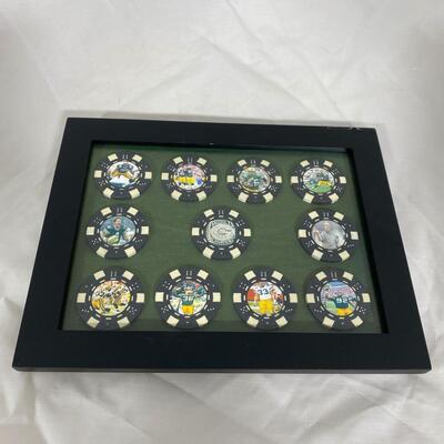 -142- Packers | Framed Poker Chips