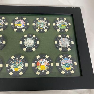 -142- Packers | Framed Poker Chips